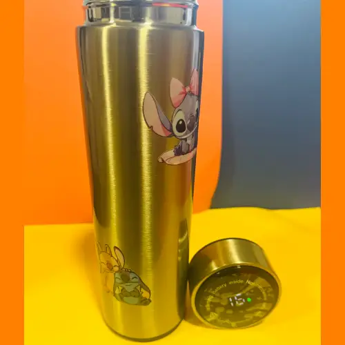 Termo de Acero Inoxidable con Detector de Temperatura – Diseño Lilo & Stitch – 500 ml
