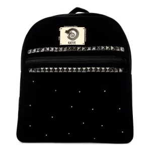 Mochila de Felpa Negra – Diseño Propio KATZE – Edición Exclusiva