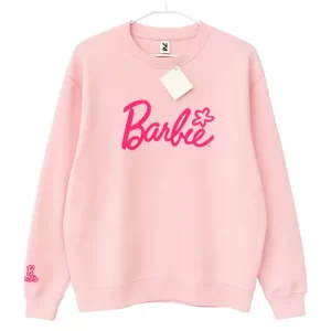 Polerón Clásico Rosado Barbie – Detalle en Manga – Talla M – Algodón Premium