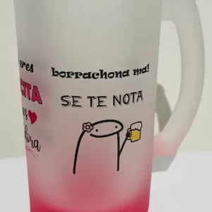 Shopero Vidrio Rojo Empavonado 470 ml – Diseño Tu no eres Bebecita!