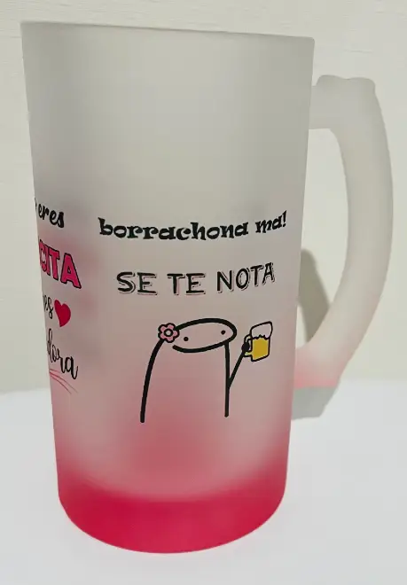 Shopero Vidrio Rojo Empavonado 470 ml – Diseño Tu no eres Bebecita!