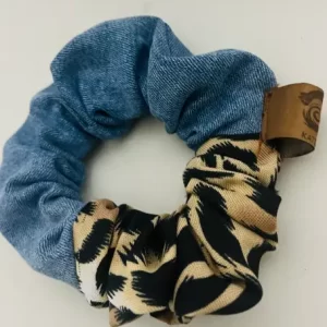 Scrunchie Mezclilla Animal Print – Talla S