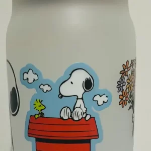 Vaso Empavonado con Tapa de Bambú 550 ml – Diseño Snoopi!
