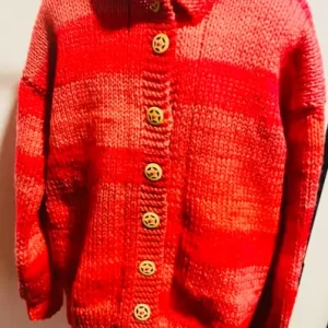 Chaleco Rosado Degradado Niña – Talla 10/12 Años – Tejido de Lana Turca Hipoalergénica