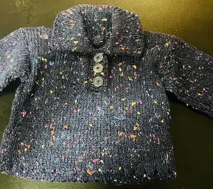 Chaleco Azul Bebe – Talla 3 meses – Tejido de Lana Turca Hipoalergénica