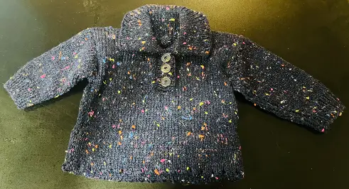 Chaleco Azul Bebe – Talla 3 meses – Tejido de Lana Turca Hipoalergénica