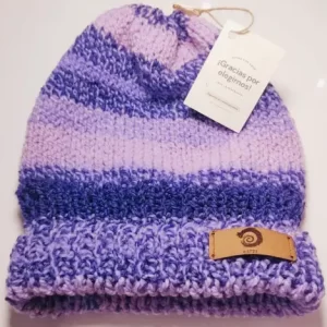 Gorro de Lana Turca Hipoalergénica – Color Violeta Degradado