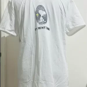 Polera Blanca Manga Corta Hombre Snoopi – Talla M – Algodón Suave