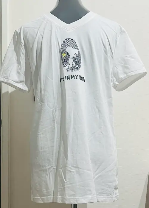 Polera Blanca Manga Corta Hombre Snoopi – Talla M – Algodón Suave