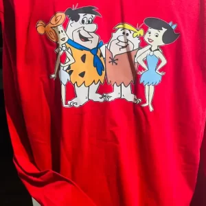 Polera Rojo Manga Larga Hombre Los PicaPiedras – Talla L – Algodón Suave