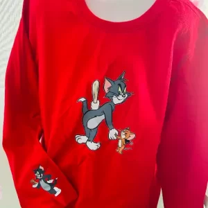 Polera Roja Manga Larga Niño Tom & Jerry – Talla 10 – Algodón Suave