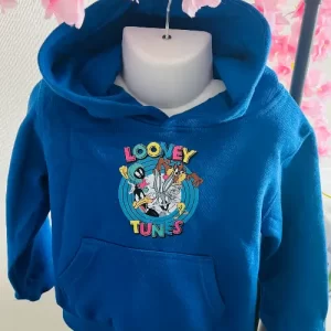 Polerón Canguro Azul Looney Tunes– Talla 2 – Algodón Premium