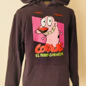 Polerón Canguro Azul Coraje el Perro Cobarde – Talla XS – Algodón Premium