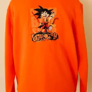 Polerón Clásico Naranjo Dragon Ball Z – Talla S – Algodón Premium