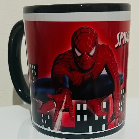 ¡Tazón de cerámica Negro 320 ml – Diseño Spider Man!