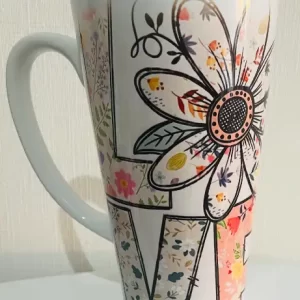 Tazón de Cerámica cónico de 500 ml – Diseño Floral